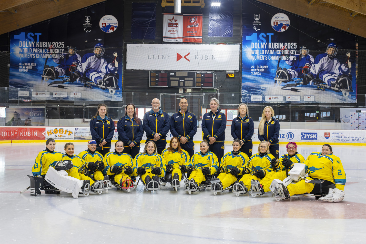Australian Women’s Para Ice Hockey team at Dolný Kubín, Slovakia